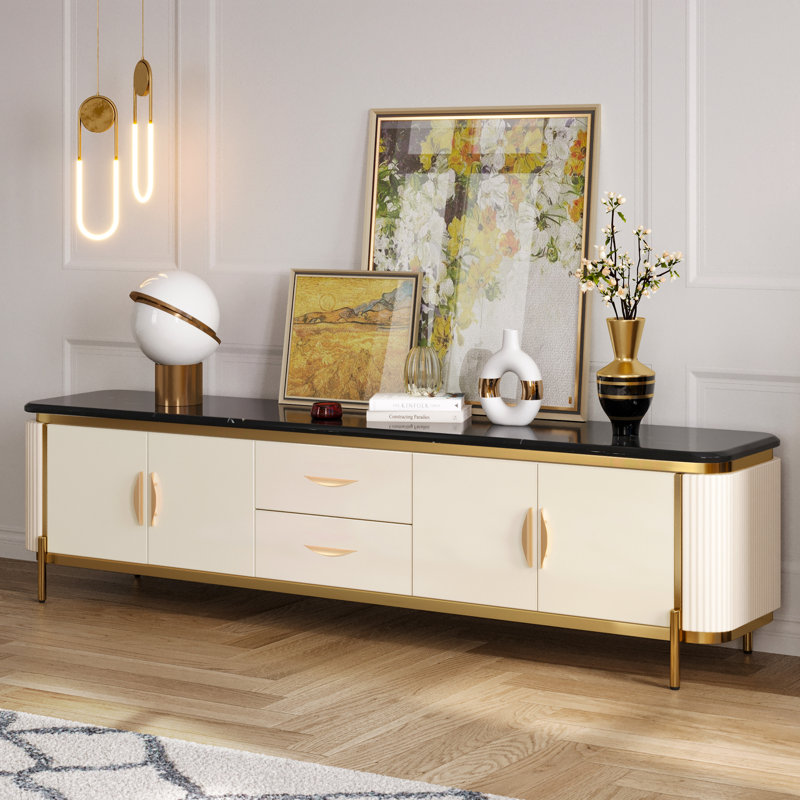 Everly Quinn Nordic Marble TV Stand for TVs up to 88" Wayfair